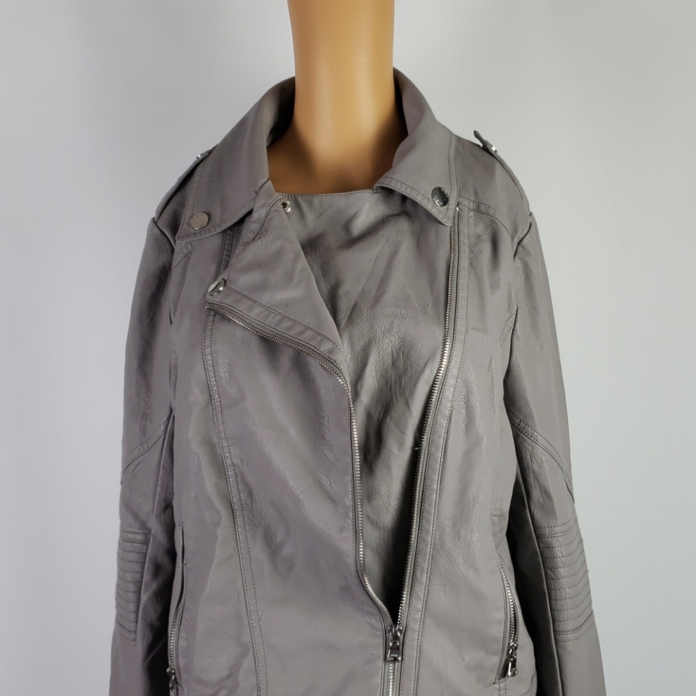Guess Faux Leather Biker Jacket  NWT